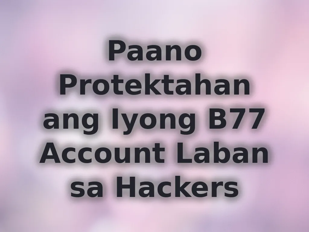Security tips para sa casino account